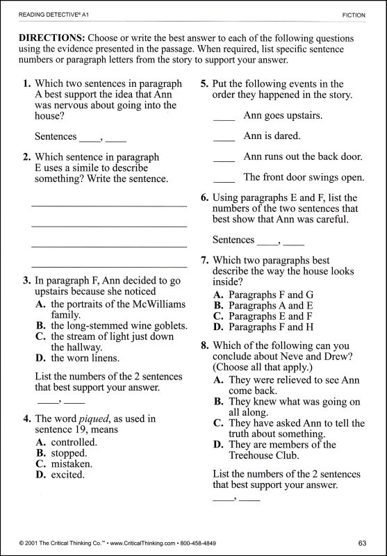 13 Reading Detective Worksheets Worksheeto