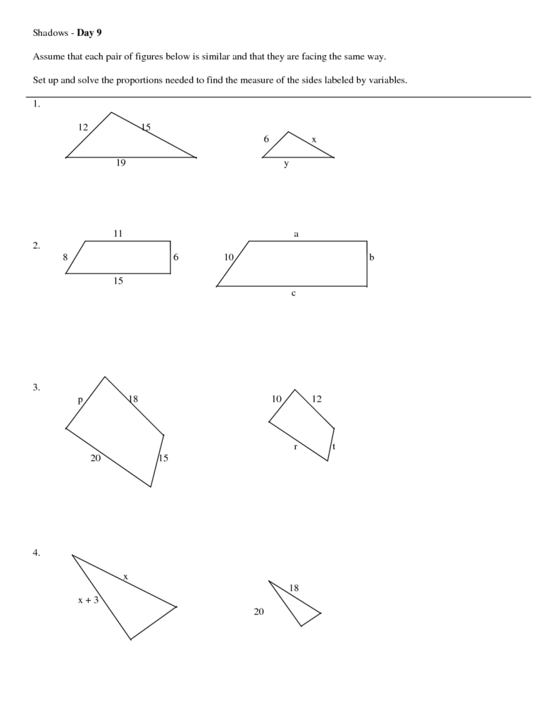 13 Similar Figures Worksheets 7th Grade Worksheeto