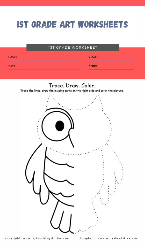 1st Grade Art Worksheets In 2022 Worksheets Free