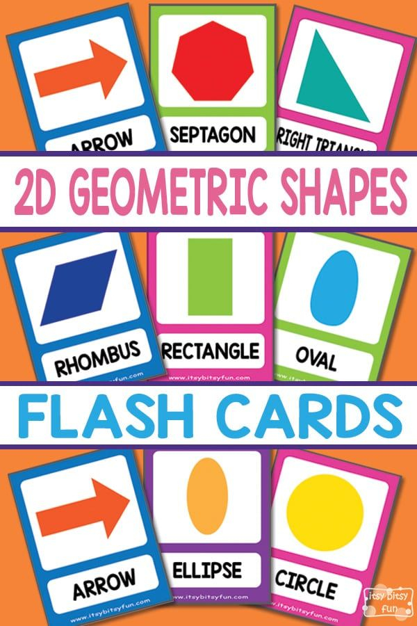 2D Shapes Flashcards Shapes Flashcards Flashcards For Kids