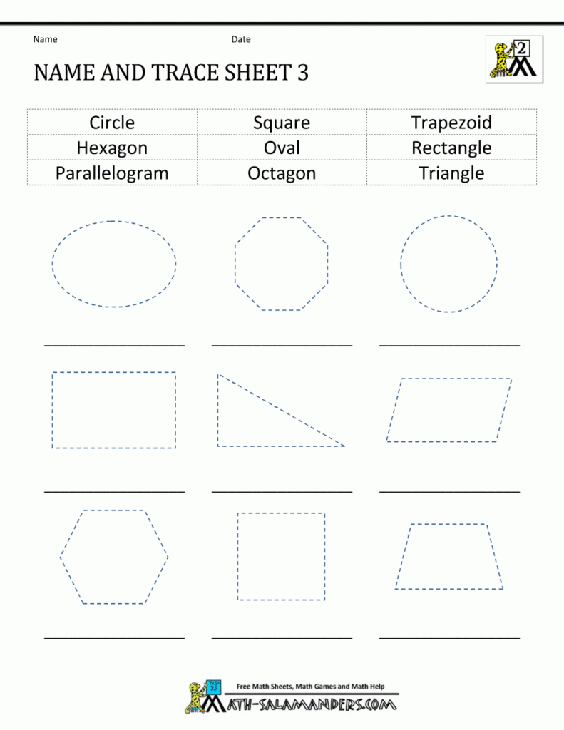 2d Shapes Worksheets 2nd Grade