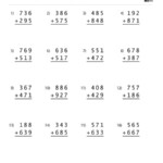 3 Digit Addition Worksheet With Regrouping Set 2 Childrens