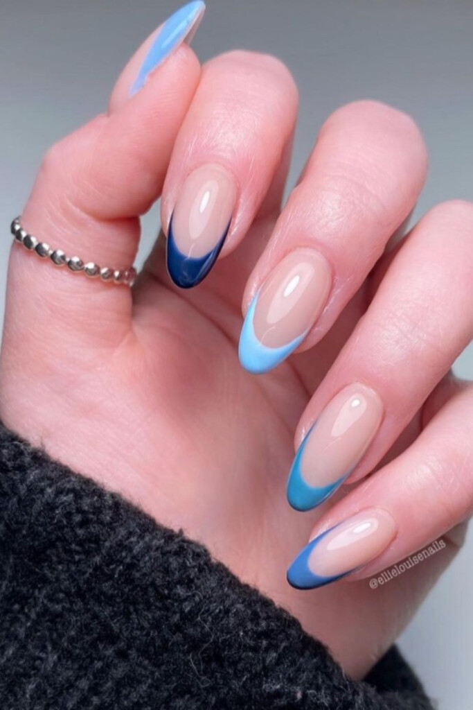 35 Easy Acrylic Blue Nail Ideas In Different Nail Shapes For Summer 2021 