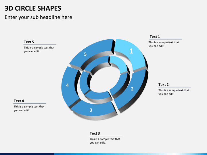 3D Circle Shapes PowerPoint Template PPT Slides SketchBubble