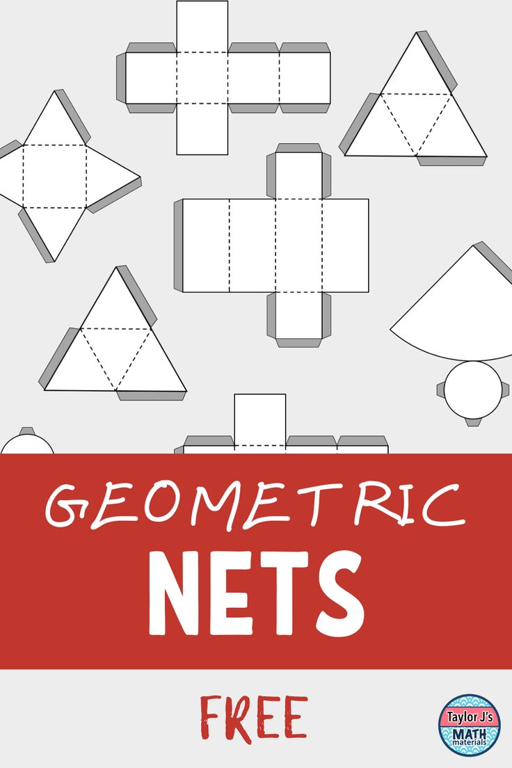 3D Shape Nets FREE Printable 3d Shapes Nets Geometry Projects