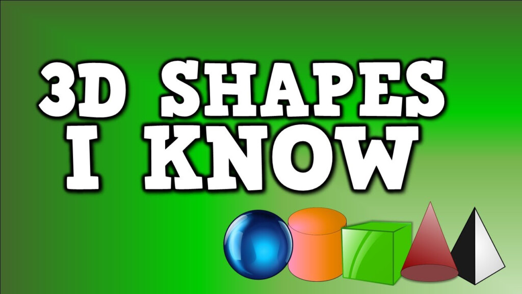 3D Shapes I Know solid Shapes Song Including Sphere Cylinder Cube 