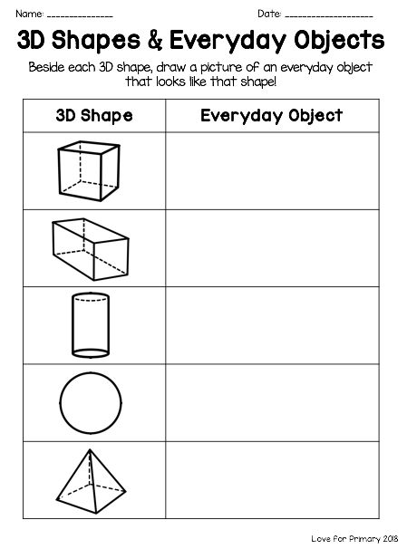 3D Shapes Scavenger Hunts Everyday Objects Ontario 3d Shape 