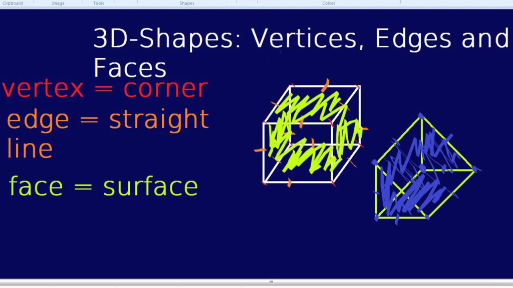 3D Shapes Vertices Edges And Faces YouTube