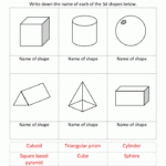 3D Shapes Worksheets 99Worksheets