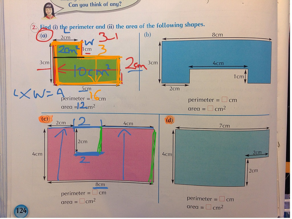 5th Class Maths Area Perimeter Of Irregular Shapes Math 5th Grade 