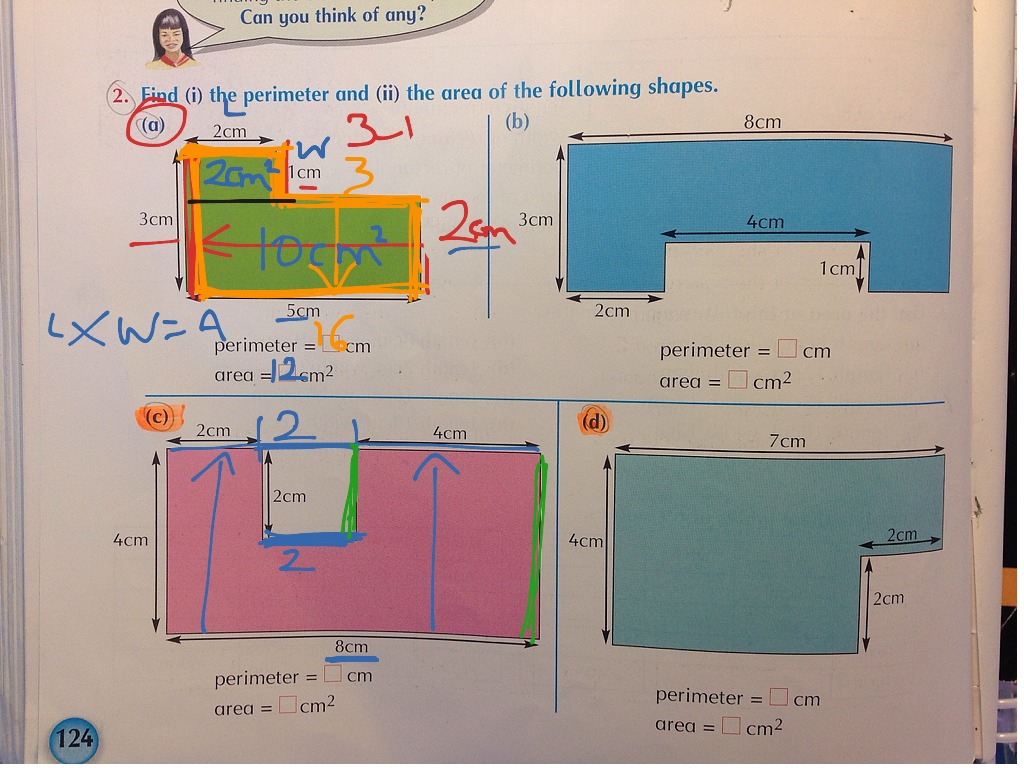 5th Class Maths Area Perimeter Of Irregular Shapes Math 5th Grade