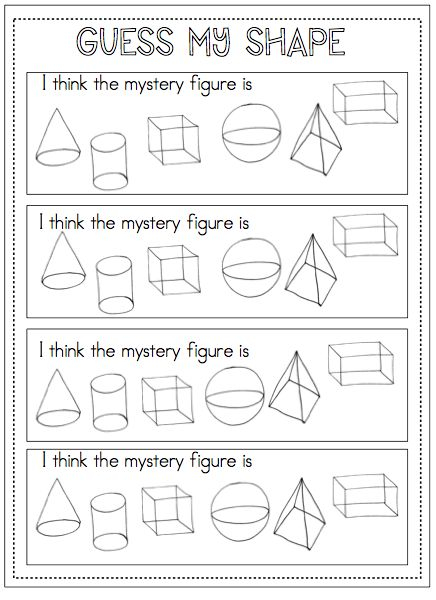 6 Three Dimensional Shapes Three Dimensional Shapes Activities Three