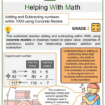 Adding And Subtracting Numbers Within 1000 Using Concrete Models 2nd