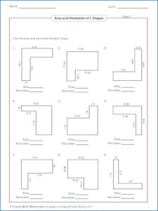 Area And Perimeter Of Different Shapes Worksheets - ShapesWorksheets.com