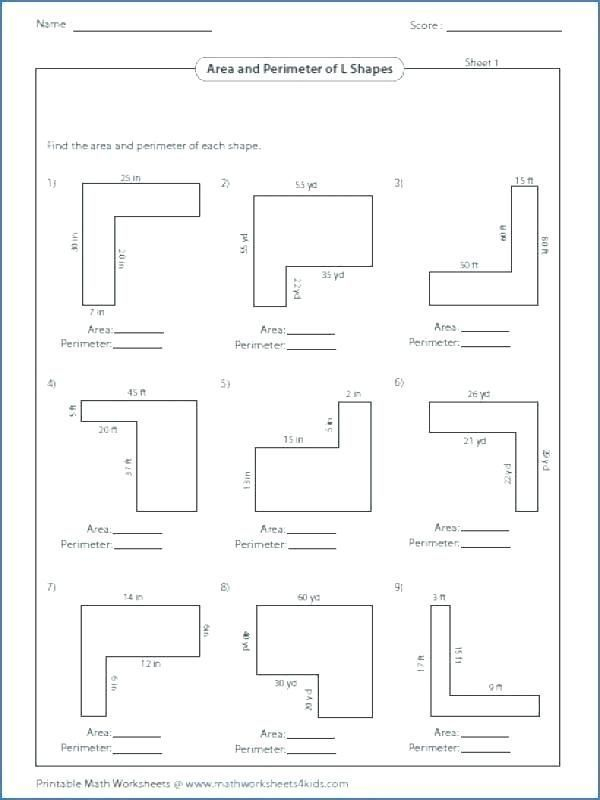 Area And Perimeter Of Compound Shapes Worksheet Answers Or Perimeter Of 