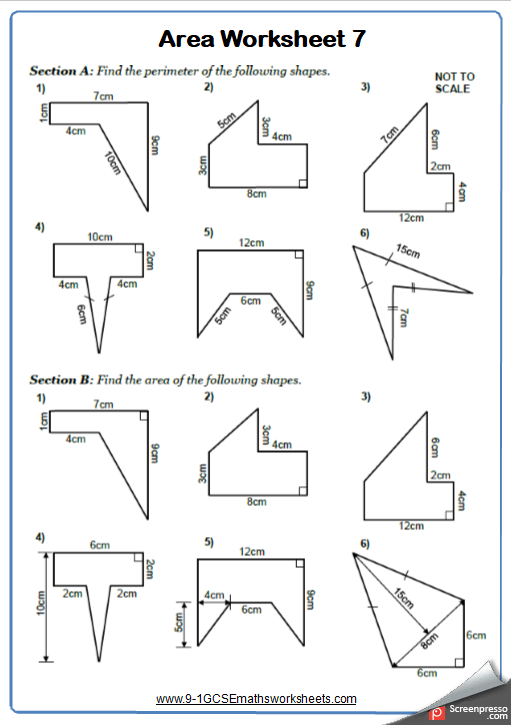 Area Of 2D Shapes Worksheets Practice Questions And Answers Cazoomy
