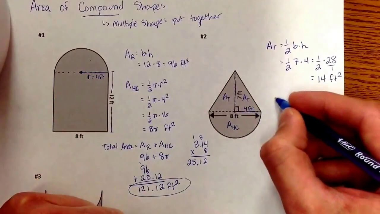 Area Of Compound Shapes YouTube