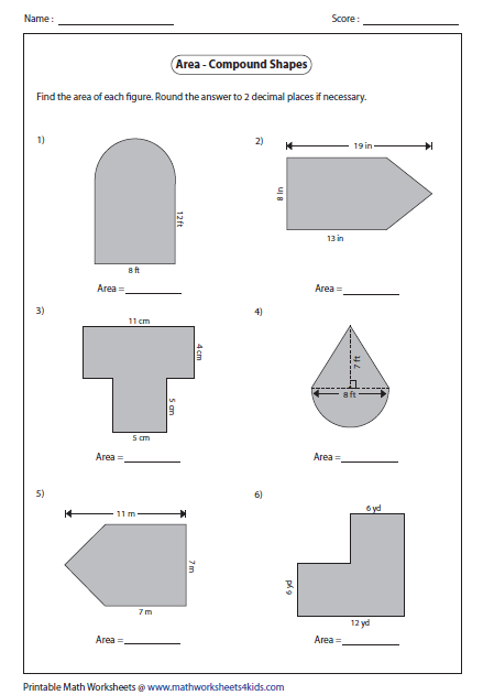 Area Worksheets