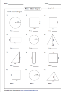 Area Of Compound Shapes Worksheet Ks3 - ShapesWorksheets.com