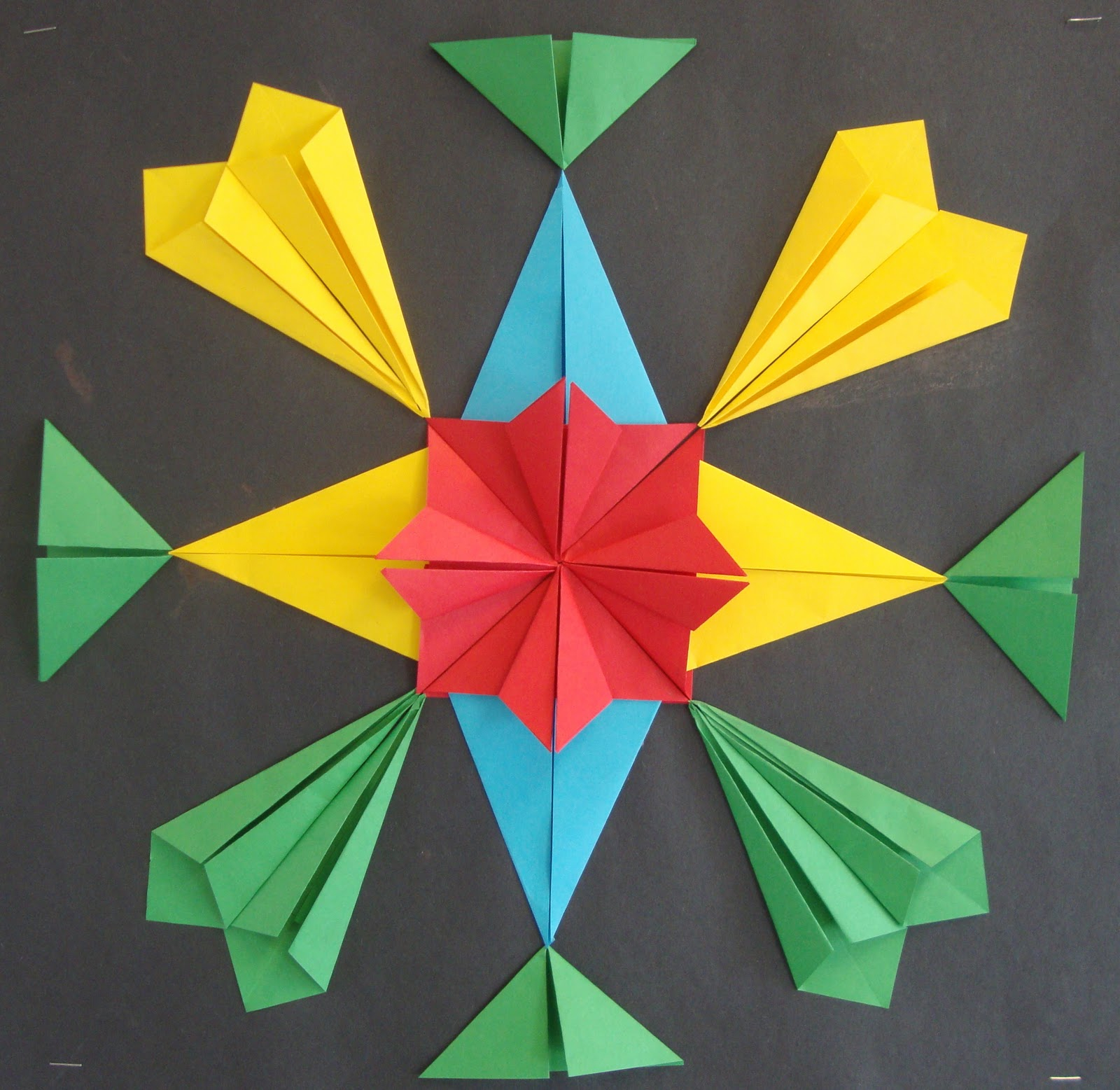 Art Paper Scissors Glue Symmetrical Origami