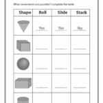 Basic Dimensional 3D Shapes Worksheets