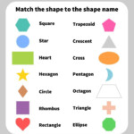 Basic Shapes Matching Quiz Learning 2D Shapes For Children Education