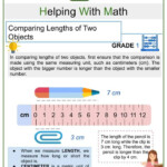 Comparing Lengths Of Two Objects 1st Grade Math Worksheets Helping