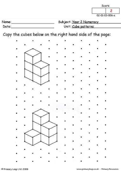 Cube Pattern Worksheets Worksheet Hero