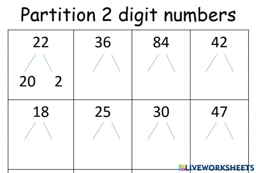 Decomposing Numbers Exercise