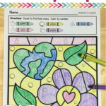 Earth Day Themed Color By The Code Worksheets These Fun Worksheets