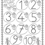 Easy Number Trace Worksheet 1 10 Preschool Worksheets Number