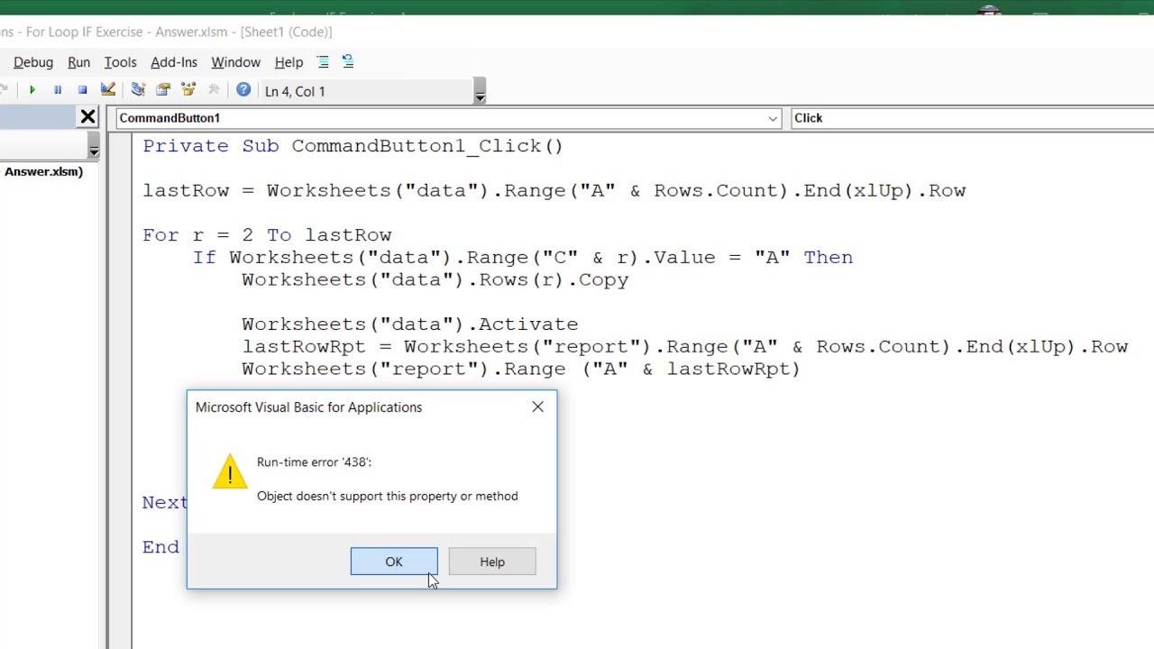 Excel Vba Copy Data From One Sheet To Another If A Condition Is Met 