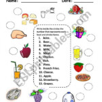 Food Matching Game 2 Worksheets 99Worksheets