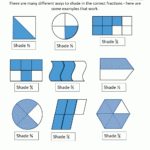 Fraction Shape Worksheets