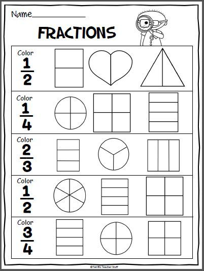 Fractions Practice Page Made By Teachers 2nd Grade Math Worksheets 