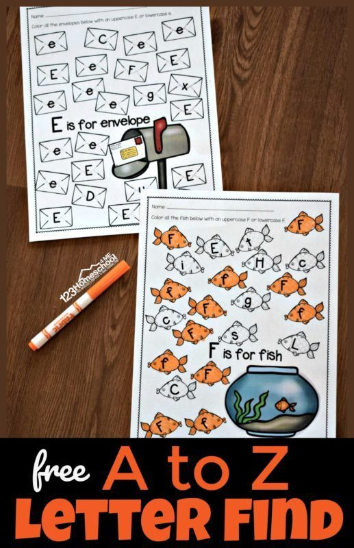 FREE Printable A Z Letter Find Alphabet Letter Recognition Worksheets 