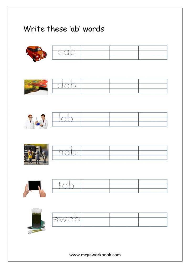 Free Printable Cvc Words Writing Worksheets For Kids Three Db excel