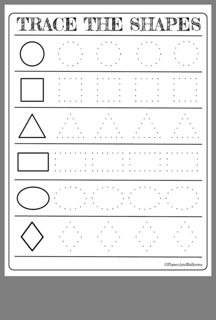 Free Printable Shapes Worksheets For Toddlers And Preschool Tracing 