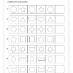 Geometric Shape Pattern Worksheets Worksheet Hero