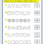 Grade 3 Maths Worksheets 14 9 Geometry Geometric Patterns In Shapes