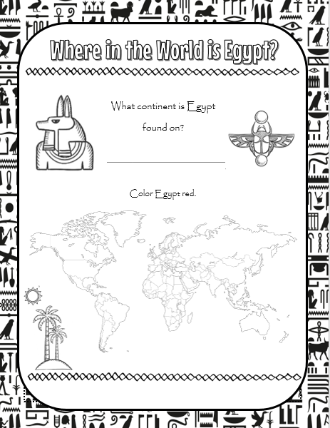 Here Is A Freebie Ancient Egypt Worksheet Set For Grades 2nd 6th 28 