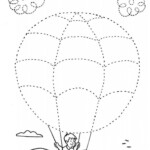 Hot Air Balloon Trace Worksheet In 2020 Transportation Preschool