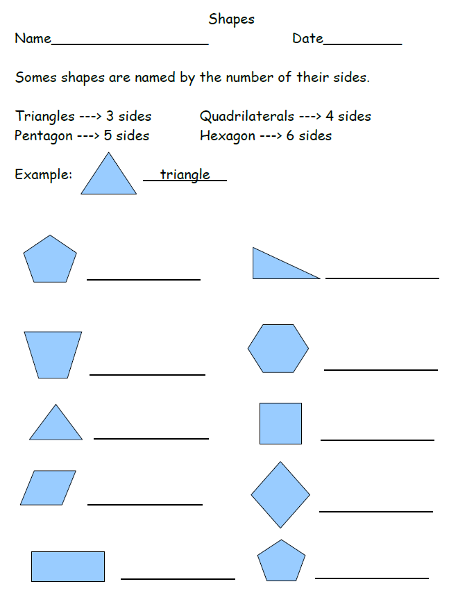 Learning Shapes 2nd Grade Worksheet Shapes Worksheets 2nd Grade 