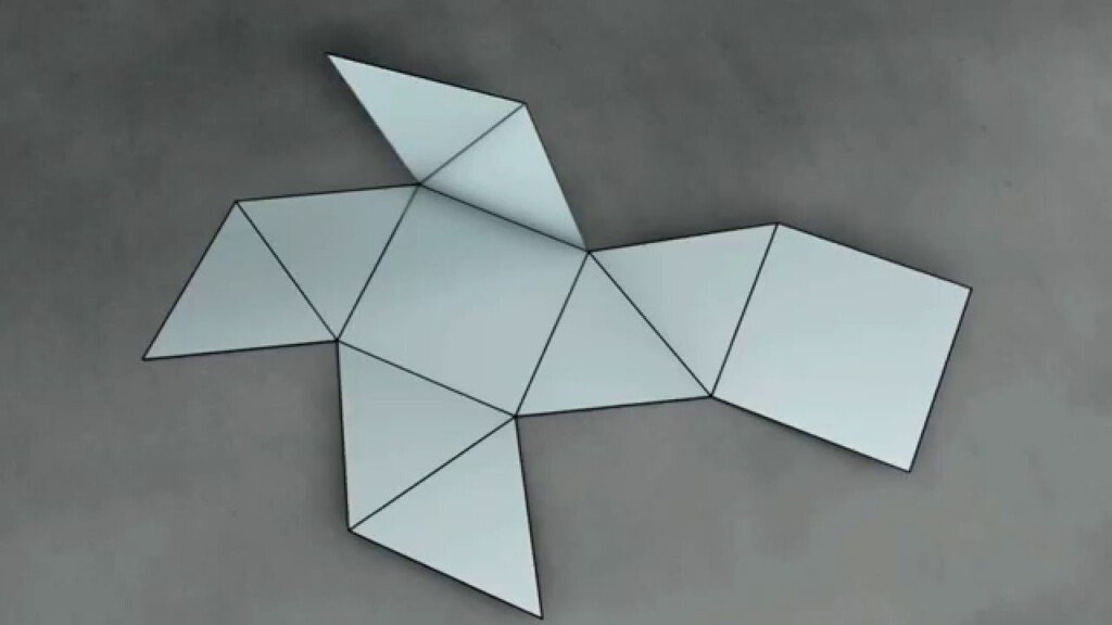 Make 3D Solid Shapes Square Antiprism 