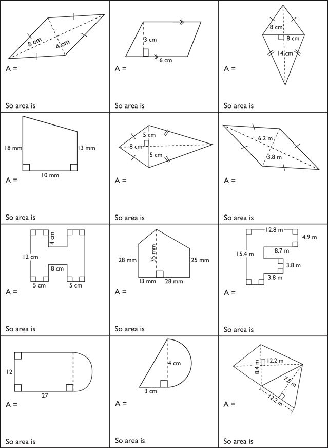 Measurement Surface Area And Volume Area Worksheets Education Math 
