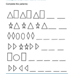 Patterns With Geometric Shapes Kindergarten Simple Math Patterns