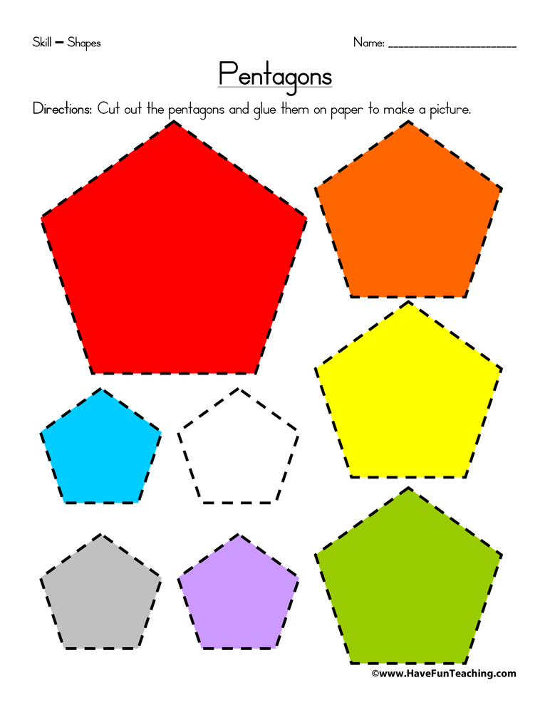 Pentagons Worksheet Have Fun Teaching