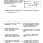 Percent Error Worksheet Answer Key Calculating Percent By Mass Volume