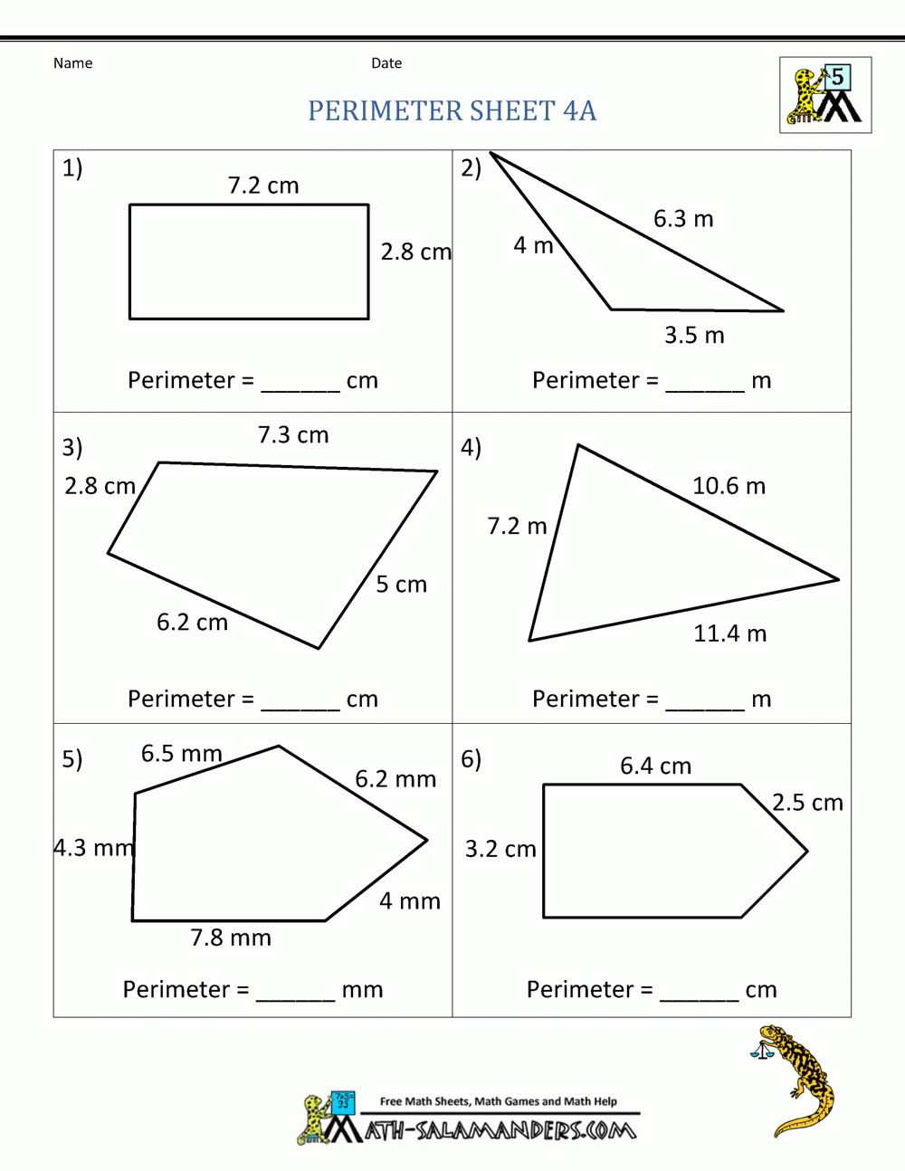 Perimeter And Area Of Plane Figures Pdf Sec 1