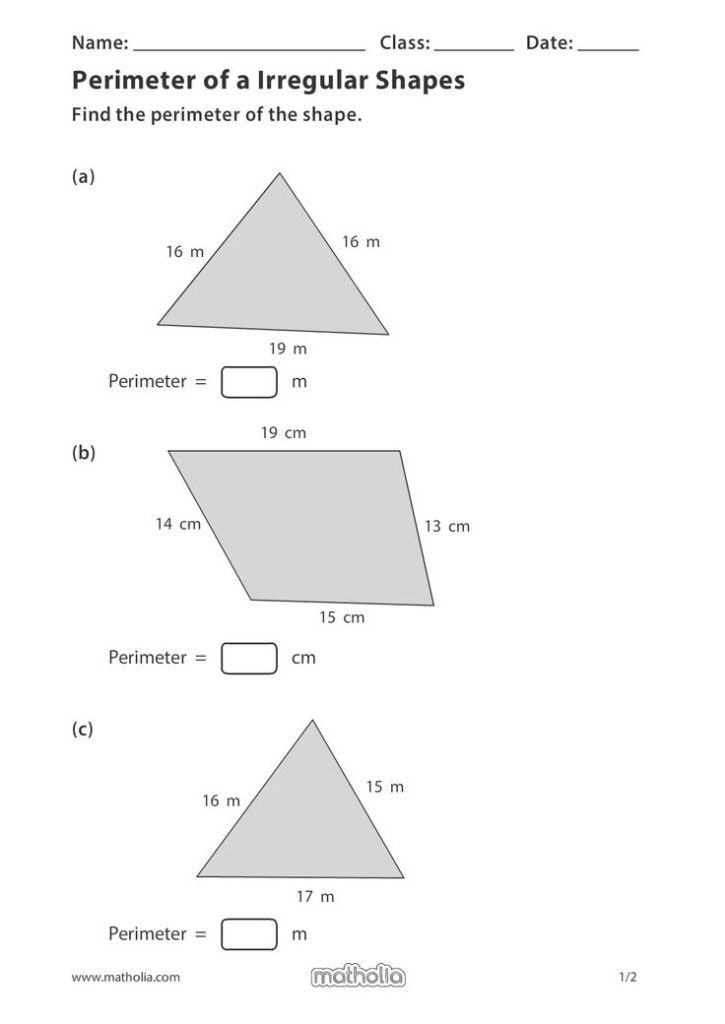 Perimeter Of A Irregular Shapes In 2020 Play To Learn Printable 